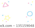 Pastel color pop hand-drawn geometric background illustration 135159048