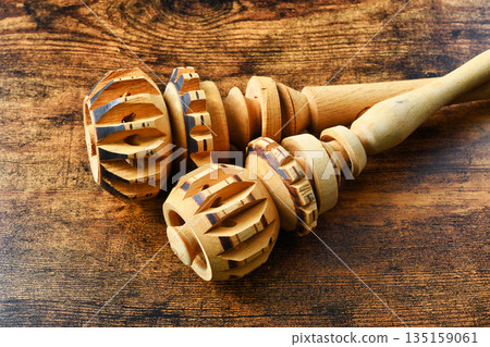 Mexican molinillo cooking utensils for making chocolate Mexican molinillo cooking utensils for making chocolate 135159061