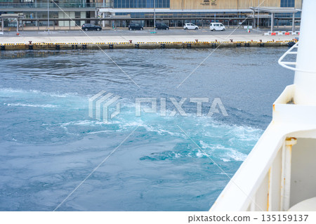 The sea surface of the harbor as seen from the ship 135159137
