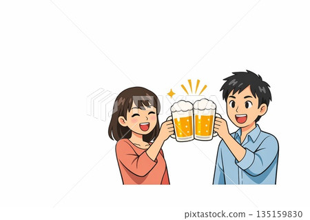 歡呼向量白色背景留白 135159830