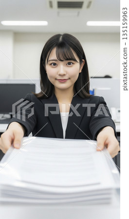 遞材料的女商人 135159963