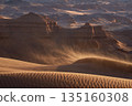Breathtakingly beautiful desert scenery at dusk reveals natures magic 135160308