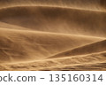 Captivating and Beautiful Sand Dune Patterns at Stunning Golden Hour 135160314