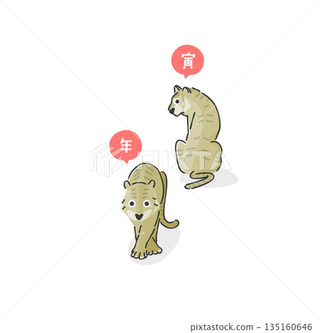 Stylish Year of the Tiger illustration 135160646