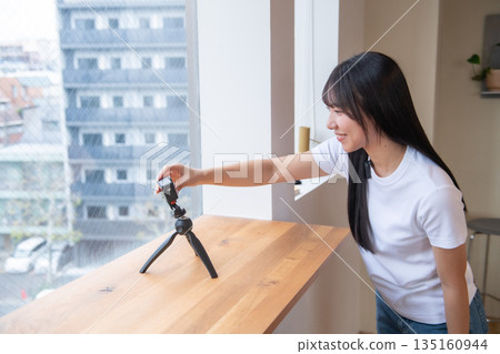 Action camera, live streaming, wireless microphone, streaming, video streaming, soothing, older sister type, younger sister type 135160944