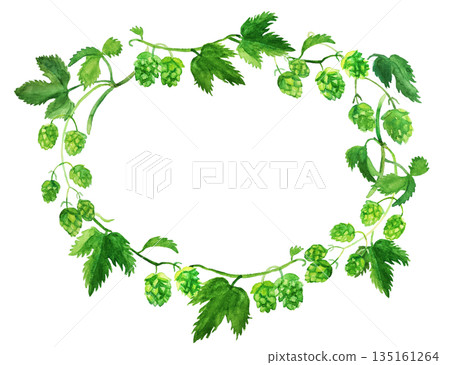 Watercolor hop Watercolor hop 135161264
