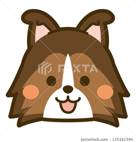 設得蘭牧羊犬臉部圖標 135162394