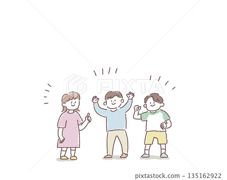 Three children Three children 135162922
