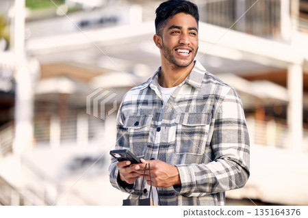 Retail, city and man with a smartphone, shopping and connection with boutique item, buyer and customer. Male person, client or shopper with a cellphone, outdoor or fashion with mobile app or products Retail, city and man with a smartphone, shopping and connection with boutique item, buyer and customer. Male person, client or shopper with a cellphone, outdoor or fashion with mobile app or products 135164376