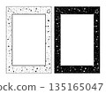 Hand-drawn starry sky frame background with 12 constellations motif (all-over pattern, monochrome, vector, A4) Hand-drawn starry sky frame background with 12 constellations motif (all-over pattern, monochrome, vector, A4) 135165047