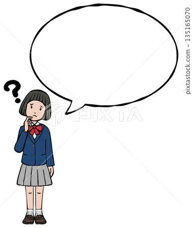 Girls' uniform blazer speech bubble question Girls' uniform blazer speech bubble question 135165070
