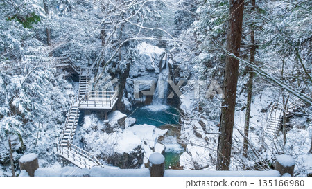 湯森溪谷（冬季）：龍神瀑布 135166980