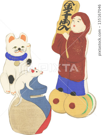 Japanese Folk Toy: Doll of Wealth Fortune 135167046