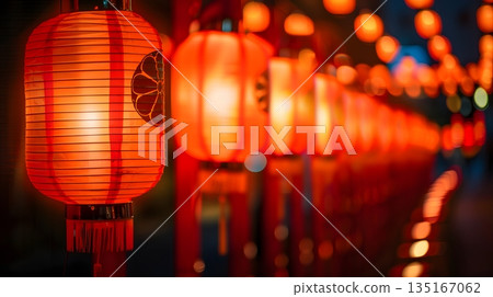 Japanese festivals and traditional atmosphere 135167062