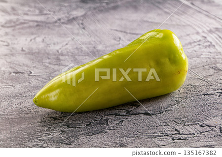 Green sweet Bulgarian bell pepper Green sweet Bulgarian bell pepper 135167382