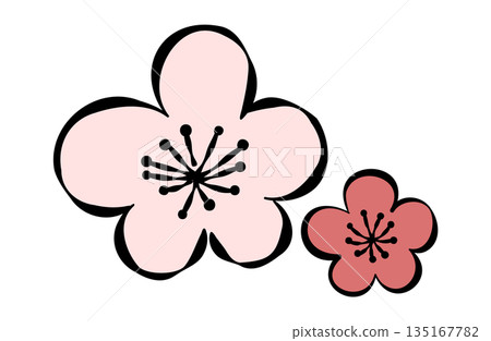 梅花插圖(線條畫) 梅花插圖(線條畫) 135167782