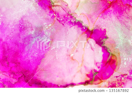 可愛的水彩背景 135167892