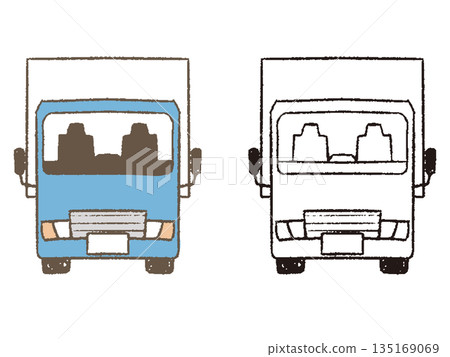 卡車前部的插圖 卡車前部的插圖 135169069