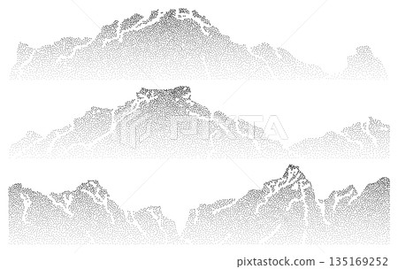 Grain mountain background with blue dot texture 135169252