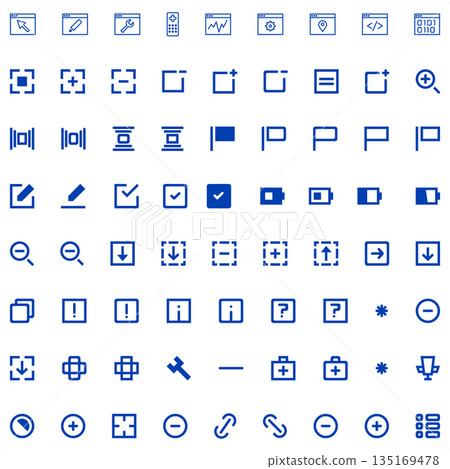 Set of various web and app icons for user interface design Set of various web and app icons for user interface design 135169478