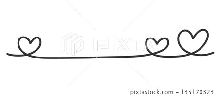 Simple heart hand drawn line illustration Simple heart hand drawn line illustration 135170323