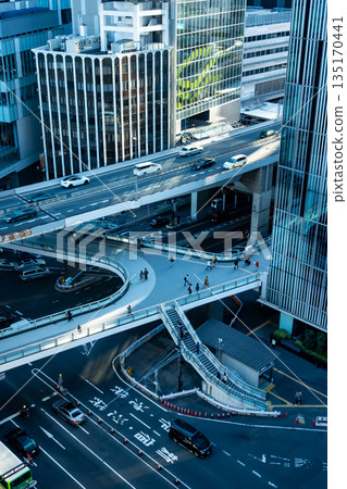 高速公路穿越十字路口 澀谷警察署前十字路口鳥瞰圖 2025.11 a-1 135170441