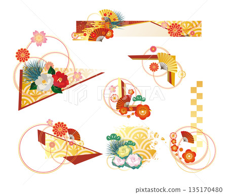 Japanese-style New Year decoration set Japanese-style New Year decoration set 135170480