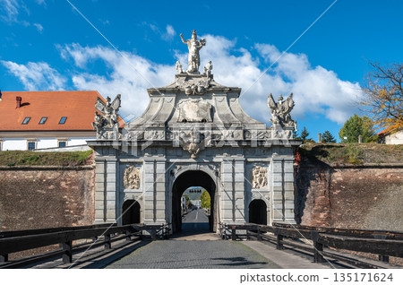 Ornate Baroque Third Gate of Alba Carolina Fortress Romania Ornate Baroque Third Gate of Alba Carolina Fortress Romania 135171624