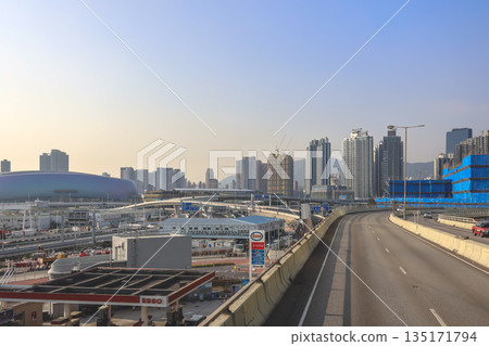 Dec 27 2025 Kwun Tong Bypass Elevated Expressway in Hong Kong 135171794