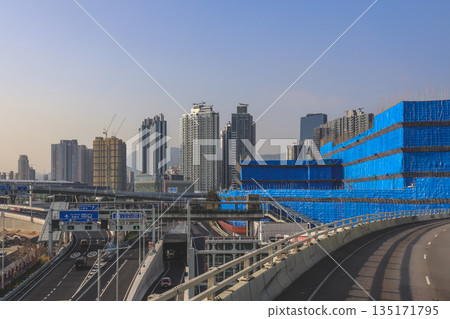 Dec 27 2025 Kwun Tong Bypass Elevated Expressway in Hong Kong Dec 27 2025 Kwun Tong Bypass Elevated Expressway in Hong Kong 135171795