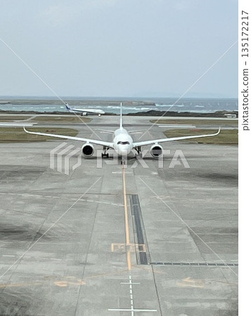 Airplane on the runway Airplane on the runway 135172217