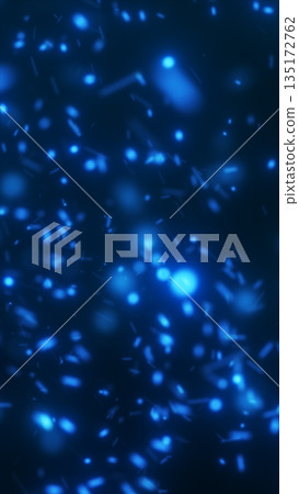 Dynamic blue particles floating in dark space, creating an abstract motion background full of depth and energy Dynamic blue particles floating in dark space, creating an abstract motion background full of depth and energy 135172762