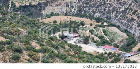Remote Farmstead in Mountain Gorge Remote Farmstead in Mountain Gorge 135173018