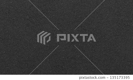 Dark asphalt pavement road surface close-up background texture. 3D rendering illustration 135173395