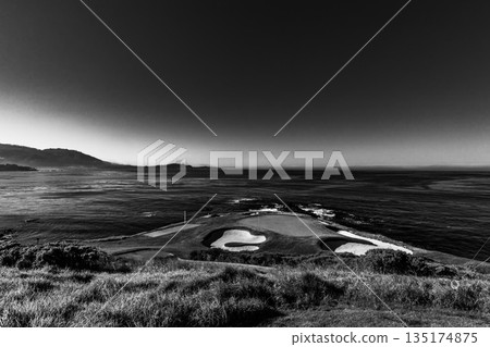 Pebble Beach golf course, Monterey, California, usa 135174875