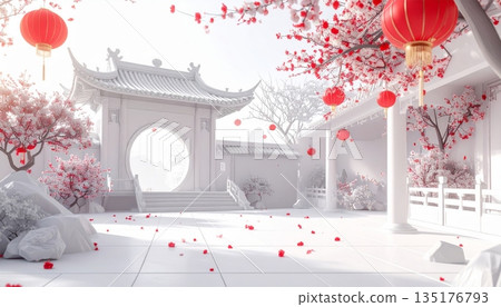 Traditional Chinese pagoda architecture and pavilion roofs. Traditional Chinese pagoda architecture and pavilion roofs. 135176793