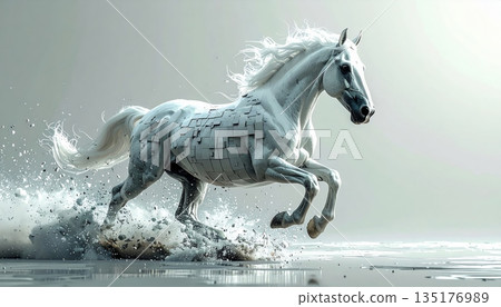 Beautiful horse background, abstract illustration. Beautiful horse background, abstract illustration. 135176989