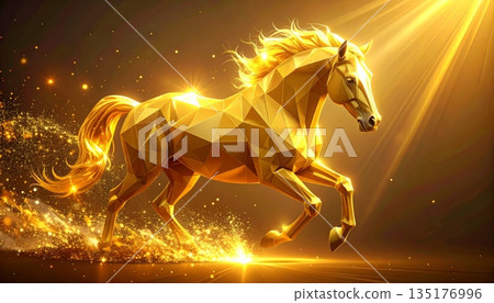 Beautiful horse background, abstract illustration. 135176996