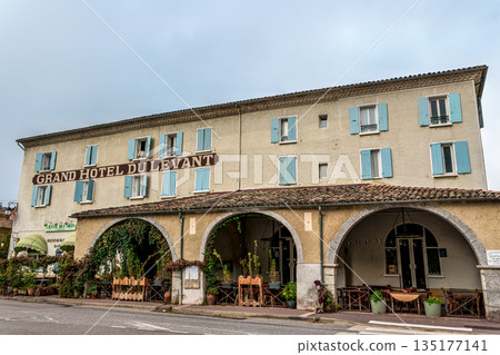 View of Castellane, a historic village in the Alpes-de-Haute-Pro 135177141
