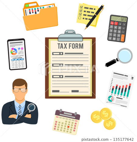 Auditing, Tax process, Accounting Concept Auditing, Tax process, Accounting Concept 135177642