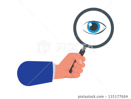 Monitoring concept hand vector illustration Monitoring concept hand vector illustration 135177684