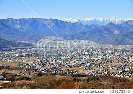 Overlooking downtown Ueda and the Northern Alps (Ueda City, Nagano Prefecture) [2026.1] 135178200