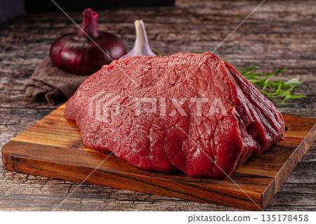 Raw red beef meat fillet Raw red beef meat fillet 135178458