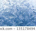 A blue background with ice on it 135178494