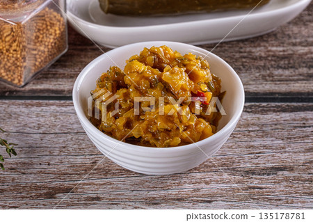 Green chopped pickled relish dip Green chopped pickled relish dip 135178781