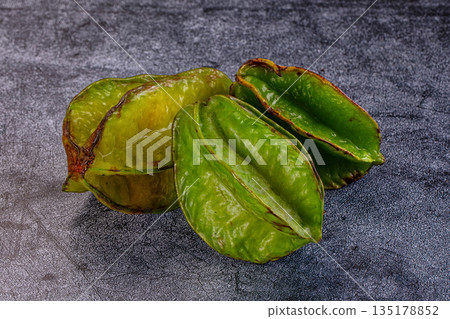 Sweet juicy carambola star fruit 135178852