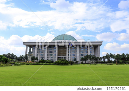 National Assembly Building in Seoul, South Korea. 135179261
