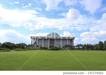 National Assembly Building in Seoul, South Korea. 135179262