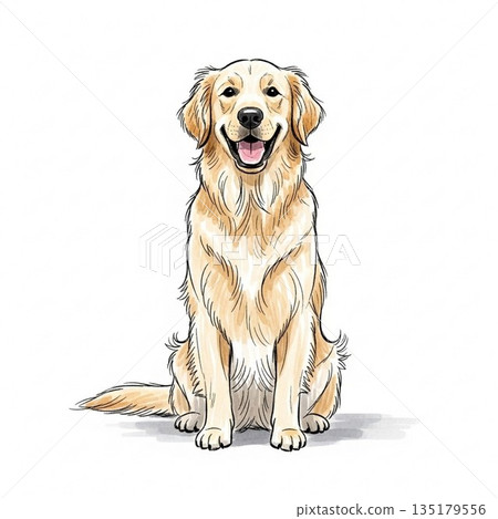 黃金獵犬插圖 135179556