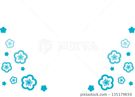 Simple illustration background material of two kinds of light blue flowers Simple illustration background material of two kinds of light blue flowers 135179659